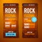 Vector illustration rock party festival ticket design template with cool grunge effects and place for text