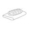 Vector illustration of roll and towel icon. Set of roll and bath stock symbol for web.