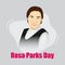 Vector illustration for Rosa Parks day , an American activist