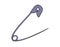 Vector illustration of safety pin