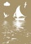 Vector illustration sailboat