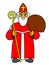 Vector illustration of Saint Nicolas, symbol of traditional holiday