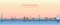 Vector illustration of Saint Petersburg skyline at sunrise
