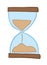 Vector illustration sand watch. Hand drawn