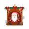 vector illustration of Santa fell out of the chimney of a fireplace, a fireplace decorated for Christmas,