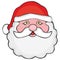 Vector illustration of Santa head