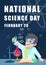 vector illustration science day poster. Young scientists doing research in lab, can use for poster, background, web