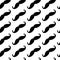 Vector Illustration. Seamless mustache pattern