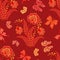 Vector illustration of seamless pattern with abstract flowers. It can be used for web page background,surface textures