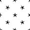 Vector illustration seamless pattern. Marine tropical design. Black silhouette of sea creatures - starfish