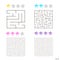 Vector illustration of set of 4 square mazes for kids