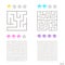 Vector illustration of set of 4 square mazes for kids