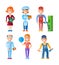Vector illustration set of people of different professions