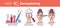 Vector Illustration set with salon dermaplaning. Infographics with icons of medical cosmetic procedures for facial skin. Horizonta