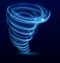 Vector illustration of shining illuminated whirlwind, swirl, glowing tornado vector effect. Typhoon whirlwind, light