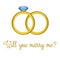 A vector illustration of a shiny jeweled ring. Diamond Ring icon illustration. Expensive rich jewelery concept