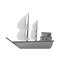 Vector illustration of ship and old logo. Web element of ship and boat vector icon for stock.