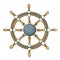 Vector illustration of ship steering whee