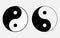 Vector illustration of the sign of Chinese philosophy of the symbol of Confucianism, icons symbolizing the unity of Yin and Yang b