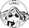 Vector illustration of sign zodiac Libra