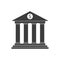 Vector illustration of simple bank icon. Flat.