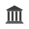 Vector illustration of simple bank icon. Isolated.