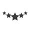 Vector illustration of simple five stars icon.