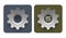 Vector illustration of simple gear icons