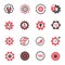 Vector illustration Simple set of globe related icons