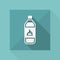 Vector illustration of single isolated flammable bottle icon