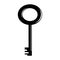 A vector illustration of a skeleton key to open any door.