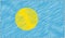 Vector Illustration of Sketch Style Palau Flag