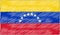 Vector Illustration of Sketch Style Venezuela Flag