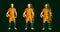 vector illustration soccer football player low-poly style concept australia kits uniform colour