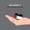 Vector illustration social political free Palestine concept. International day of solidarity with the Palestinian people campaign