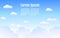 Vector illustration of soft cloudy sky background.