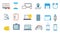 Vector illustration of some flat icons commonly used in life and work