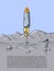 Vector illustration of space rocket launch