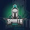 Vector Illustration Spartan Warrior Logo Mascot gaming