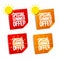 Vector illustration special summer offer buttons, online store stickers set