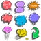 Vector illustration speech bubble doodles