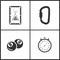 Vector Illustration of Sport Set Icons. Elements of Pool table, Carabiner, Pool ball and Stopwatch icon