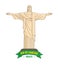 Vector illustration of Statue of Christ the Redeemer, located in Rio de Janeiro, Brazil by Marynova