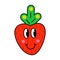Vector illustration of strawberry with faces