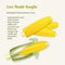 Vector illustration of stylized fresh ripe corn in the cob.