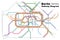 Vector illustration of the subway diagram of Berlin,Germany