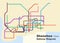 Vector illustration of the subway diagram of Shenzhen,China