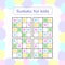 Vector illustration. Sudoku game for children with pictures. Log