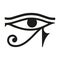 Vector illustration of sun Eye of Horus. Isolated.