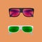 Vector illustration sunglasses Orange